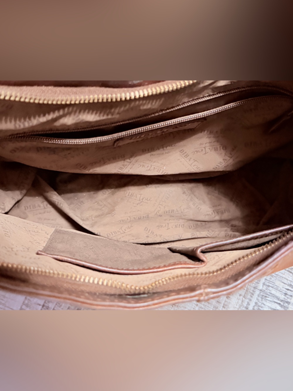 Leather Shoulder Bag in Brown by Dina True - Picture 11 of 13